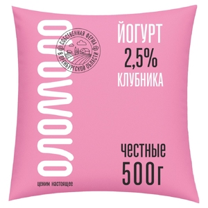 Йогурт клубника 2,5% 500г
