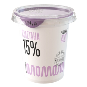 Сметана 15% 400г